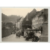 79098 Freiburg: Partial View Over Münstermarkt (Vintage Photo B/W 1958)