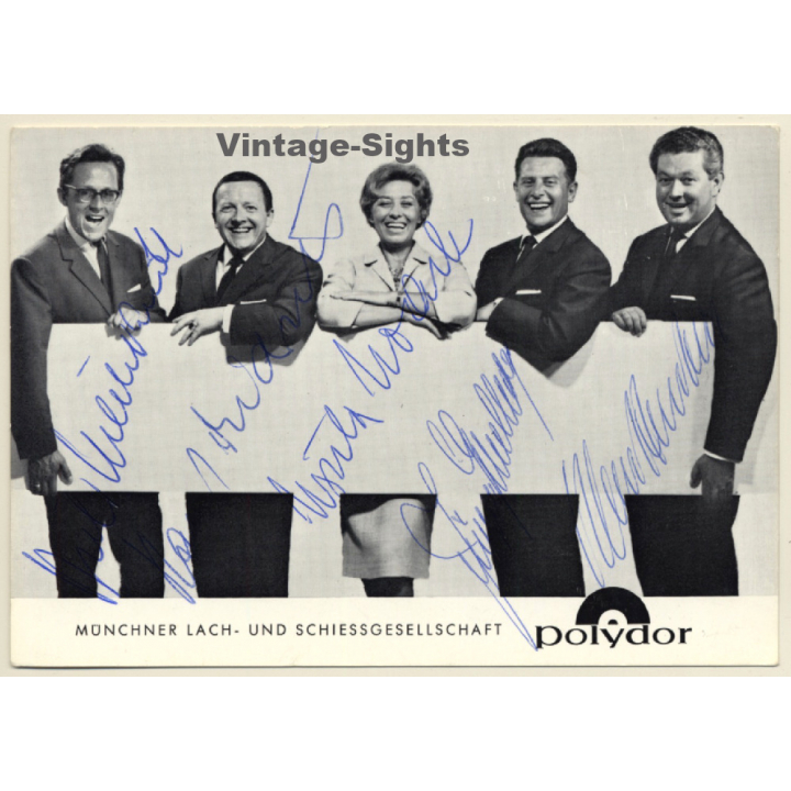 Münchner Lach- Und Schiessgesellschaft Autogramm (Vintage Signed PC ~1960s)