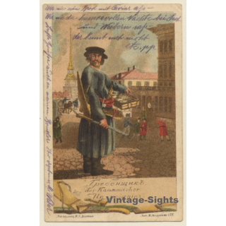 Russia: Kammmacher / Un Peignier / Comb Maker (Vintage PC 1904)