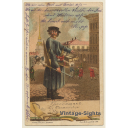 Russia: Kammmacher / Un Peignier / Comb Maker (Vintage PC 1904)