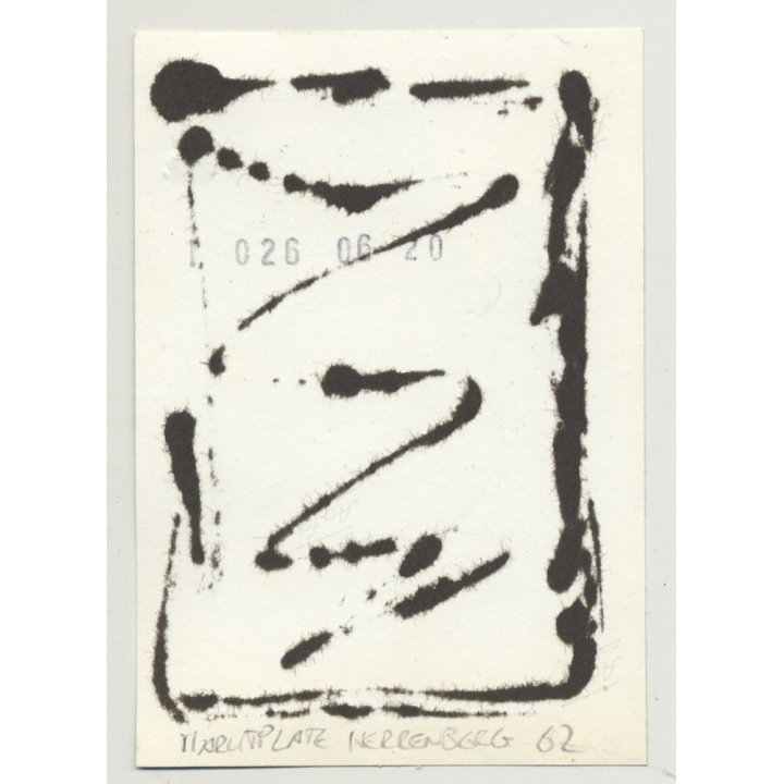 71083 Herrenberg: View Over Marketplace & Fountain (Vintage Photo B/W 1962)