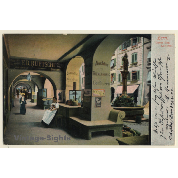 Bern / Switzerland: Ed. Rüetschi Epicerie (Vintage PC 1904)