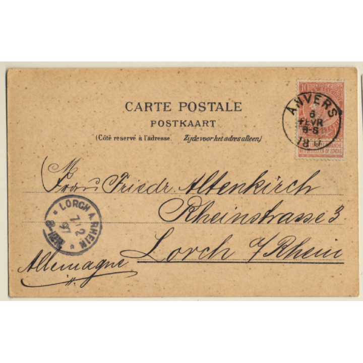 Antverp / Belgium : Theatre Flammand - Maison Charles-Quint (Vintage Litho PC 1897)