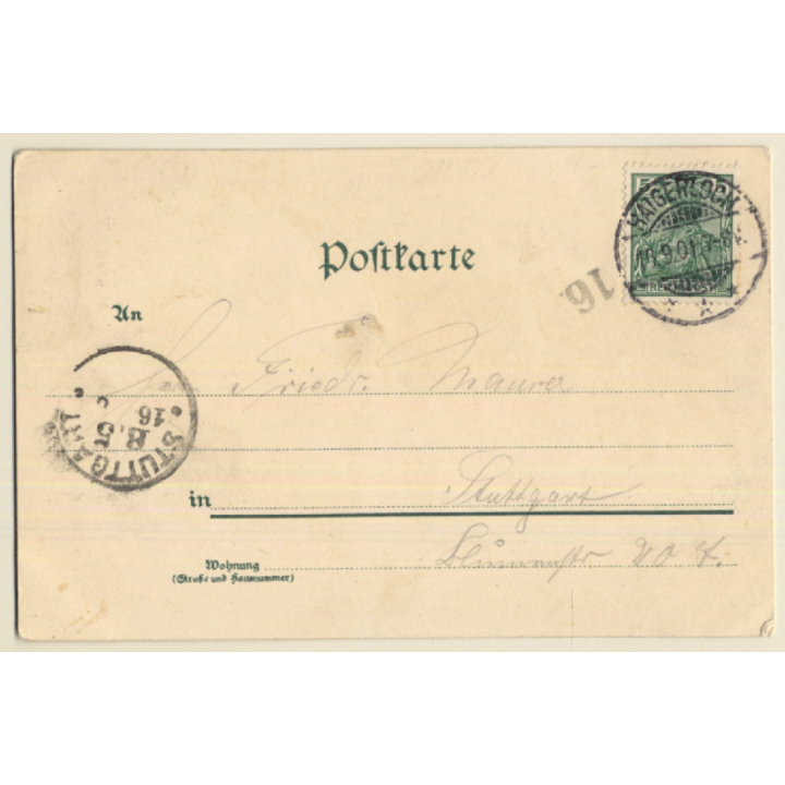 Manöver-Leben / Maneuver Live (Vintage Litho PC 1901)