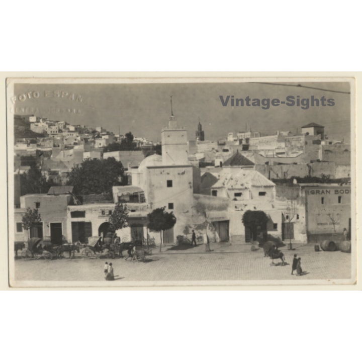 Tetuan / Morocco: Town View - Spanish Colony (Vintage RPPC 1927)