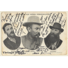 South Africa: Hommage Aux Heros Transvaaliens / Dewet - Botha - Delarey (Vintage PC 1902)