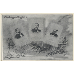 South Africa: Boer Generals: Botha - De Wet - Delarey (Vintage PC 1900s)