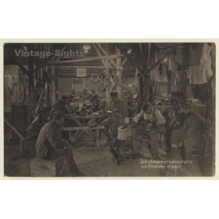 Germany: Schuhmacherwerkstatt - Pioniere - Soldaten (Vintage PC ~1910s)