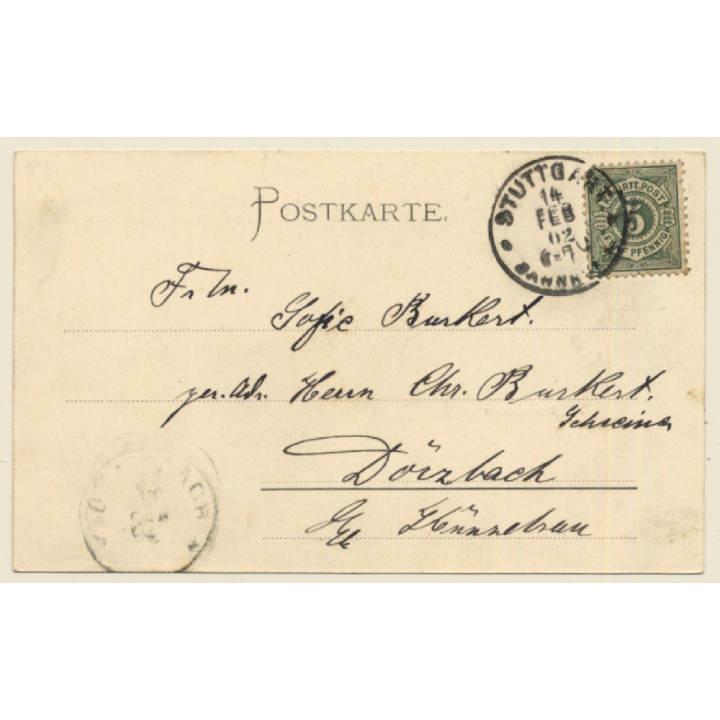 Stuttgart / Germany: Brand Des Königlichen Hoftheaters (Vintage PC 1902)