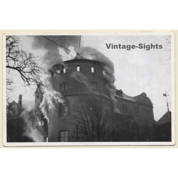Stuttgart / Germany: Brandkatastrophe Altes Schloss (Vintage PC 1931)