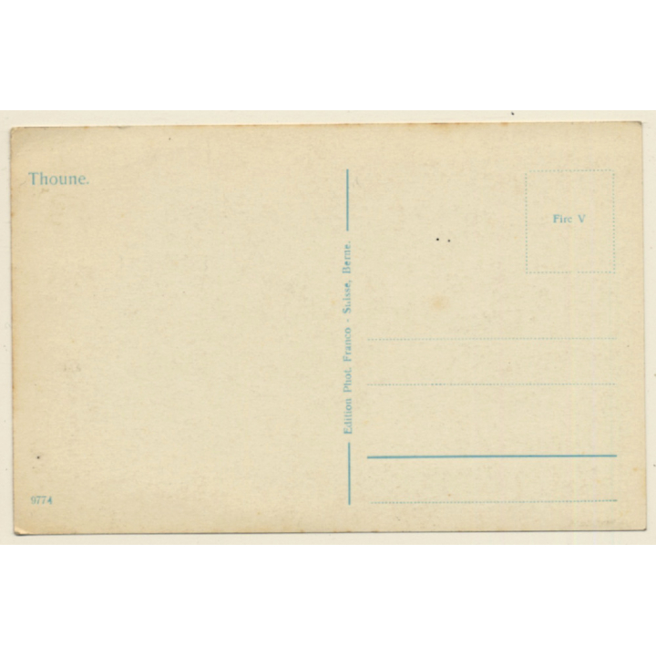 Thun / Switzerland: Wasserwehr - Water Weir (Vintage RPPC ~1920s)