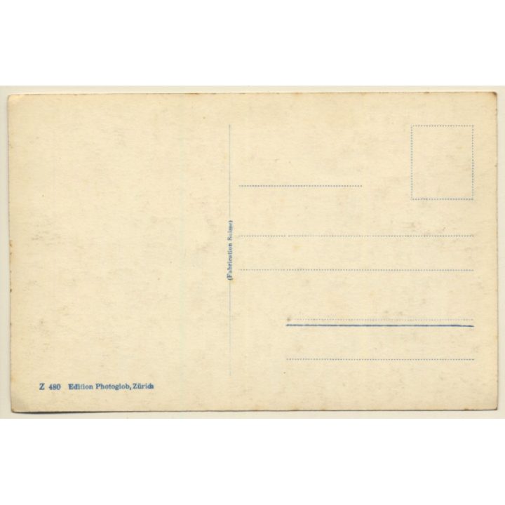 Thun / Switzerland: Rowing Boat - Aare - Town View (Vintage RPPC ~1920s/1930s)