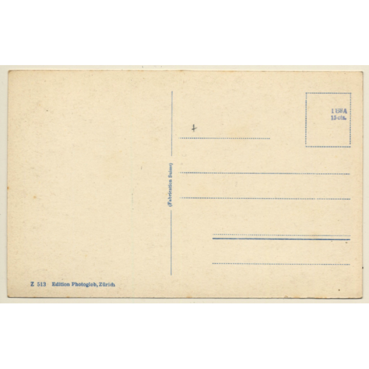 Thun / Switzerland: Thunersee Mit Niesen & Blümlisalp (Vintage RPPC ~1920s/1930s)