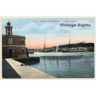 Palma De Mallorca / Baleares: Entrada Del Puerto (Vintage PC 1912)