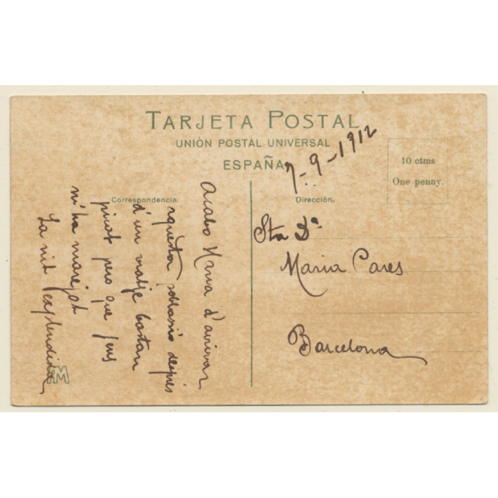 Palma De Mallorca / Baleares: Entrada Del Puerto (Vintage PC 1912)