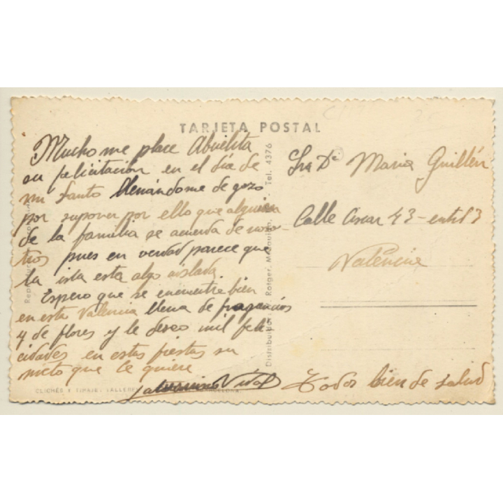 Palma De Mallorca / Baleares: Club Nautico Y Terreno / Rotger (Vintage RPPC ~1950s)