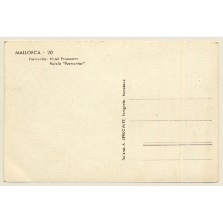 Mallorca / Baleares: Hotel Formentor / Zerkowitz (Vintage RPPC)