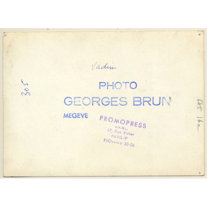 Young Roger Vadim During Filming (Vintage Press Photo 1950s)