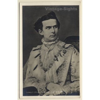 Ludwig II. König Von Bayern / Märchenkönig (Vintage RPPC ~1920s/1930s)