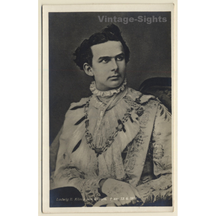 Ludwig II. König Von Bayern / Märchenkönig (Vintage RPPC ~1920s/1930s)