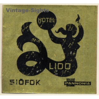 Siófok / Hungary: Hotel Lido (Vintage Self Adhesive Luggage Label / Sticker)