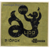 Siófok / Hungary: Hotel Lido (Vintage Self Adhesive Luggage Label / Sticker)