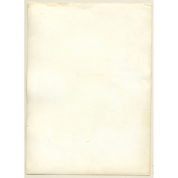 Busty Nude Curlyhead Leaning Against Window (Vintage Photo GDR 1980s)