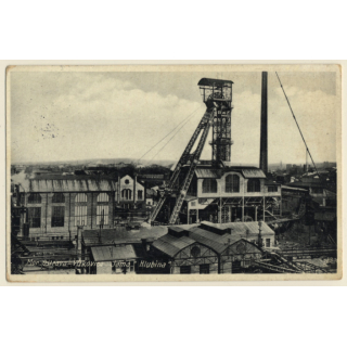 Ostrava-Vitkovice / Czech Republic: Jáma 'Hlubina' - Tiefbauschacht / Mining (Vintage PC 1930s)