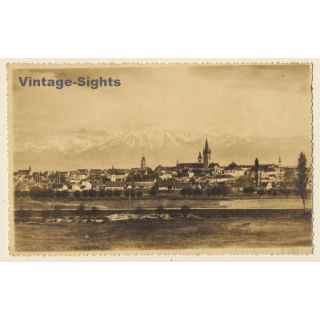 Sibiu - Hermannstadt / Romania: View Over Town (Vintage RPPC 1930s)