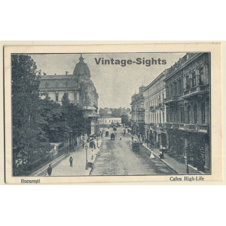 Bucharest / Romania: Bucuresti - Cafeu High-Life (Vintage PC ~1920s)