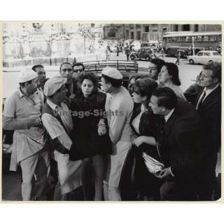 Pierluigi Praturlon?: Passed Out Sophia Loren (Vintage Movie Set Photo 1960s)