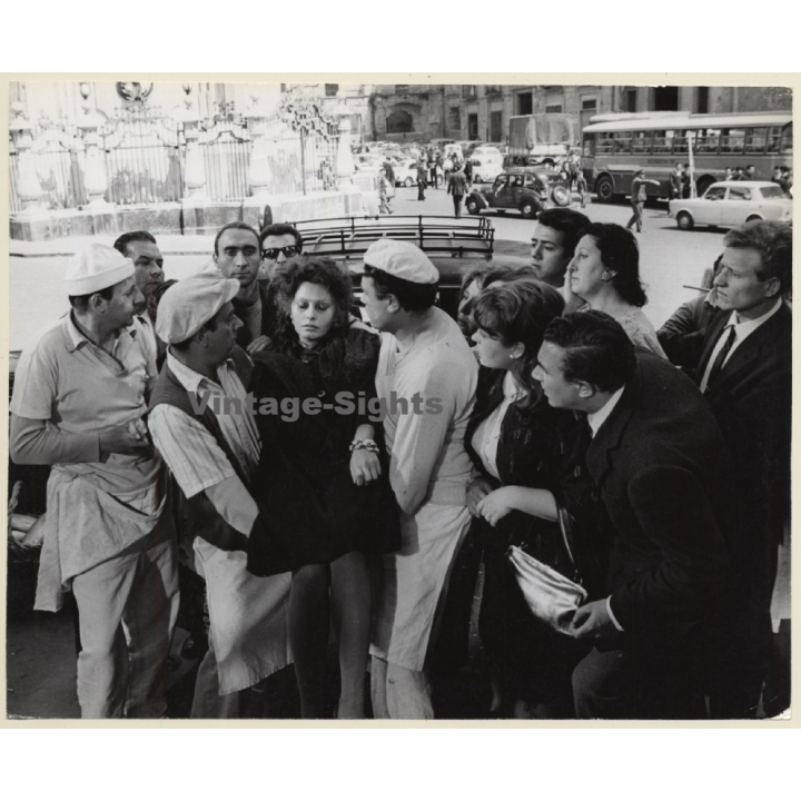 Pierluigi Praturlon?: Passed Out Sophia Loren (Vintage Movie Set Photo 1960s)