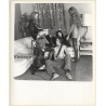 4 Mistresses In Latex Outfits & Topless Male / Whip - BDSM (Vintage Photo ~1970s)