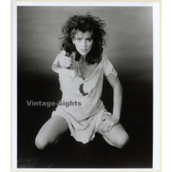 Stacy Cole With Gun / Penthouse Erotic Model (Vintage Photo 1980s)
