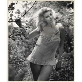 Lacivious Semi Nude Pin-up Girl Outdoors*3 (Vintage Photo Korenjak 1960s)