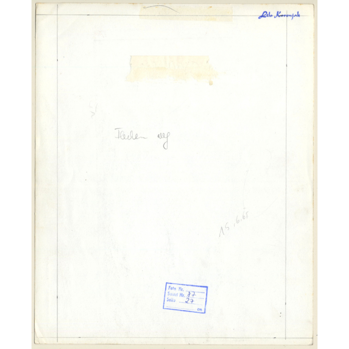 Lacivious Semi Nude Pin-up Girl Outdoors*3 (Vintage Photo Korenjak 1960s)