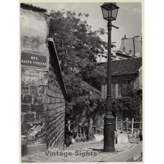 Serge de Sazo: Paris - Rue Saint Vicent 'Le Lapin Agile' (Vintage Photo 1960s)
