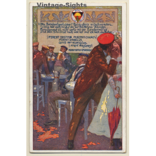 Studentica: Burschenherrlichkeit / Deutscher Schulverein 240 (Vintage Artist PC 1912)