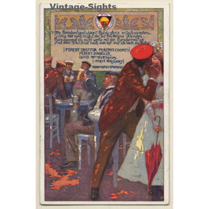 Studentica: Burschenherrlichkeit / Deutscher Schulverein 240 (Vintage Artist PC 1912)