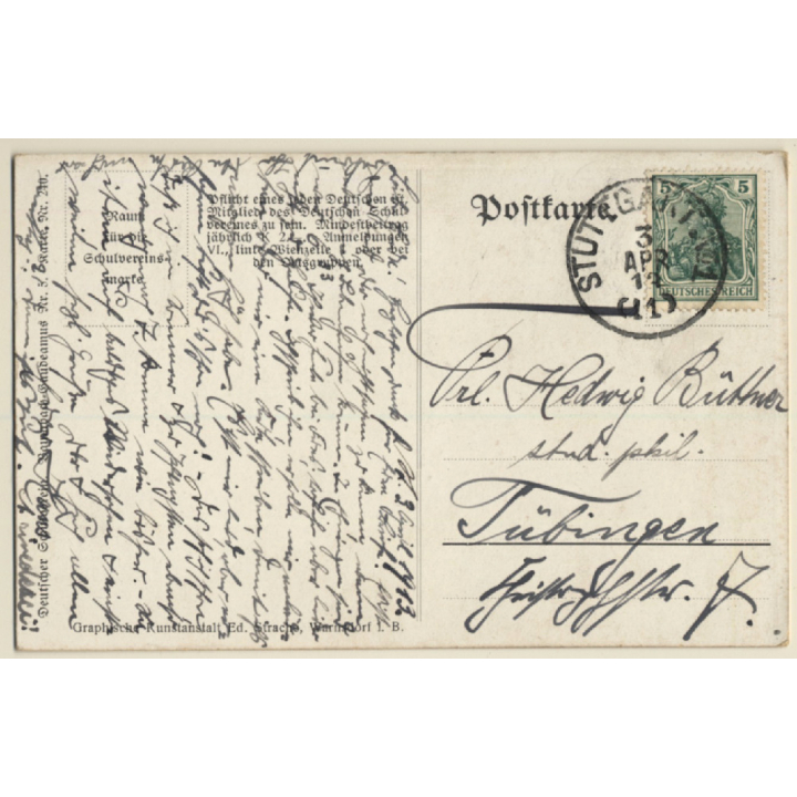 Studentica: Burschenherrlichkeit / Deutscher Schulverein 240 (Vintage Artist PC 1912)