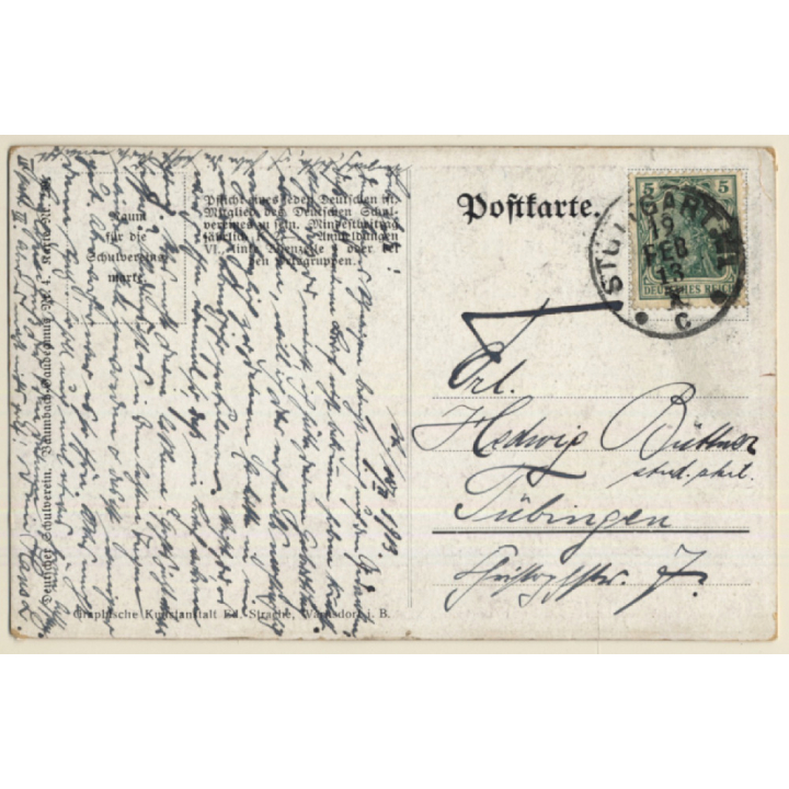 Studentica: Baumbach-Gaudeamus / Deutscher Schulverein 239 (Vintage Artist PC 1913)