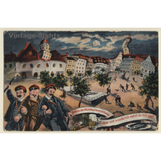 Jena / Studentica: Wirtshaus - Trinken - Uniform - Bier (Vintage PC)