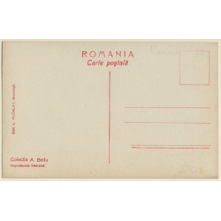 Romania: Tzigane Woman At River Head-Carrying / Colectia A.Bellu (Vintage PC ~1930s)