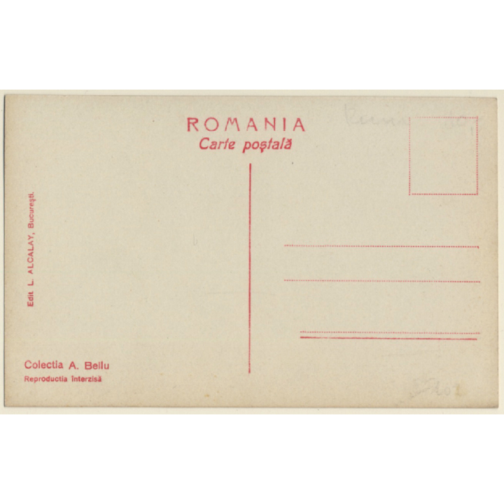 Romania: Tzigane Woman At River Head-Carrying / Colectia A.Bellu (Vintage PC ~1930s)