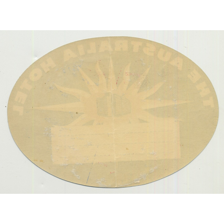 The Australian Hotel - Sydney / Australia (Vintage Luggage Label)