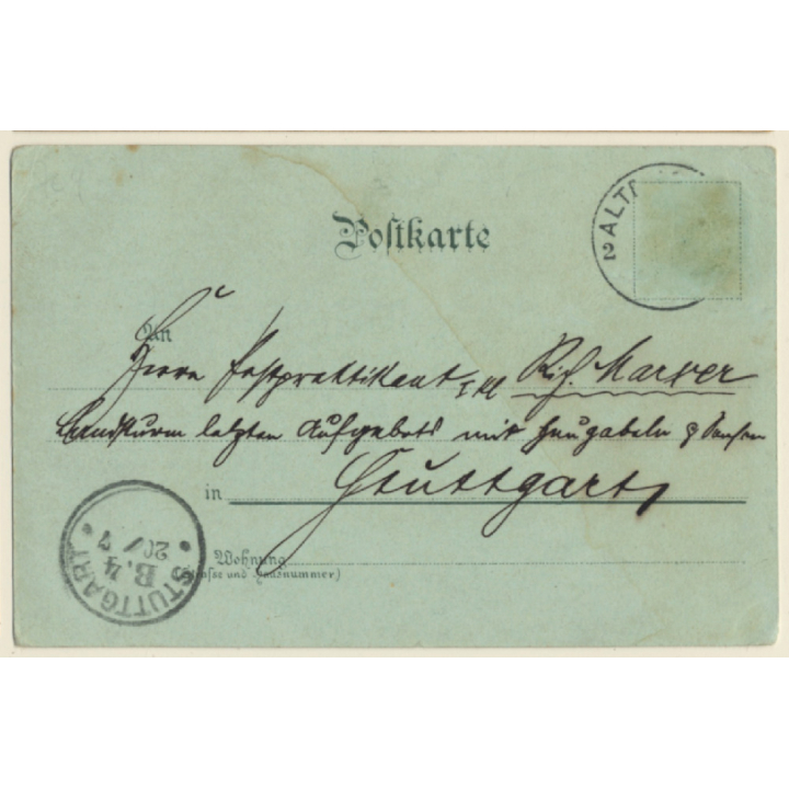 Black Forest: Schwarzwaldhaus*2 / Mondschein (Vintage PC 1900s)