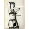Funny Blonde Semi Nude In Black Lingerie / Hairy Armpits (Vintage Photo GDR ~1980s)