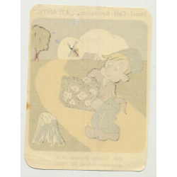 Hotel Café Restaurant Atlantic - Amsterdam / Netherlands (Vintage Luggage Label)