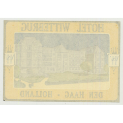 Hotel Witteburg - Den Haag / Netherlands (Vintage Luggage Label)