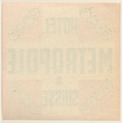 Como / Switzerland: Hotel Metropole & Suisse*2  (Vintage Luggage Label)